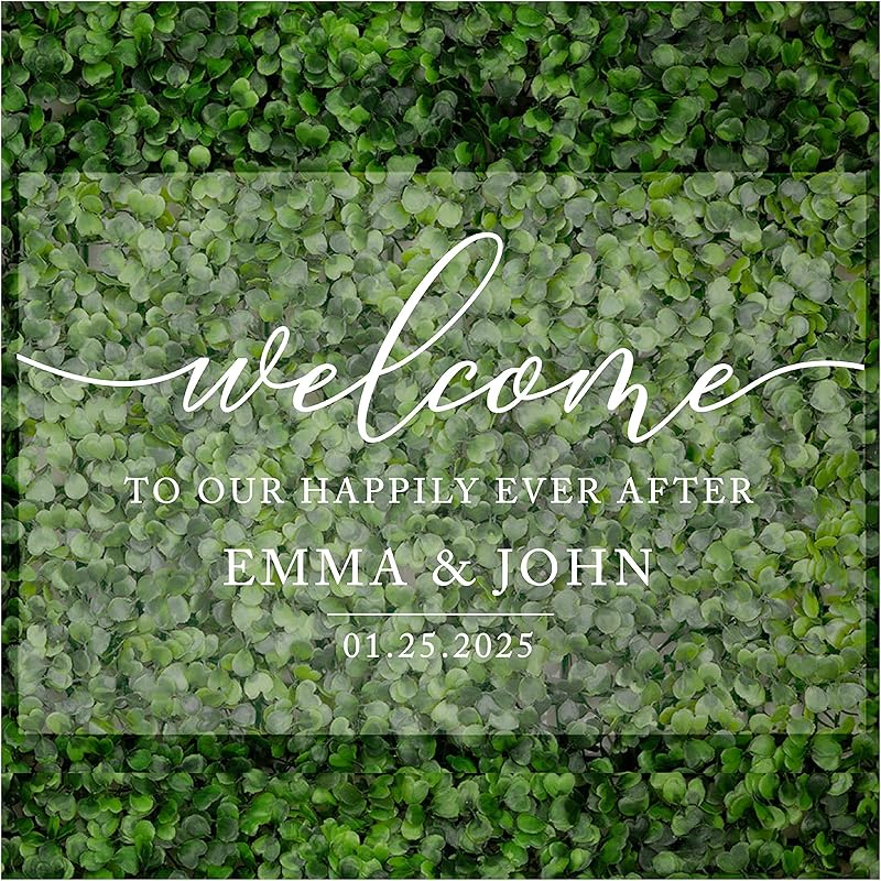 Custom Large Wedding Acrylic Sign, 16 × 24 Inches